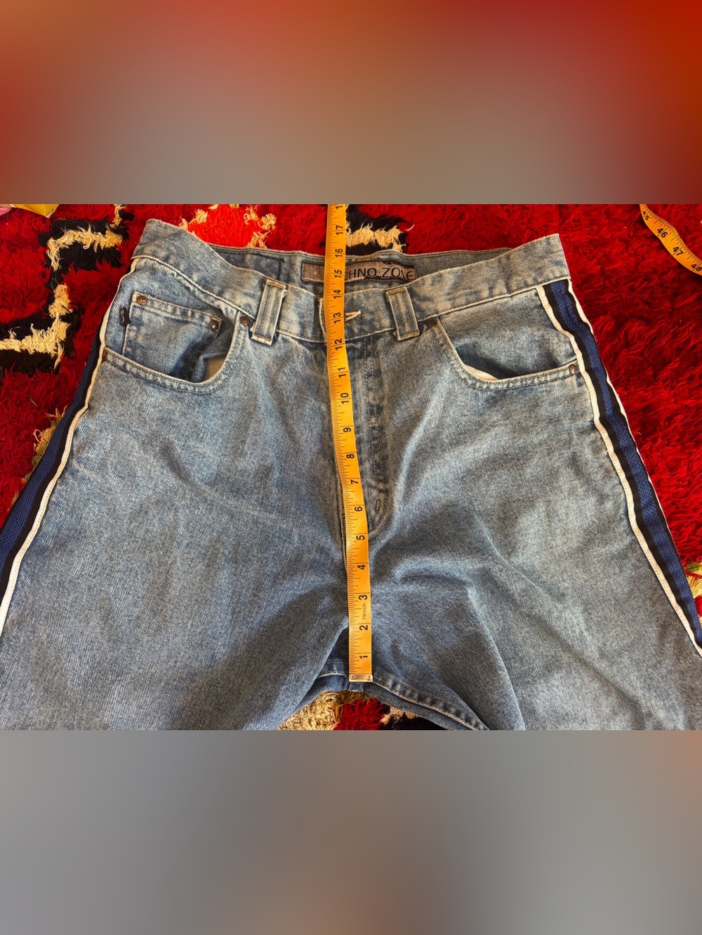 90s Vintage LEI Techno Zone JNCO Style Rave Jeans Sz 32 - Picture 11 of 12
